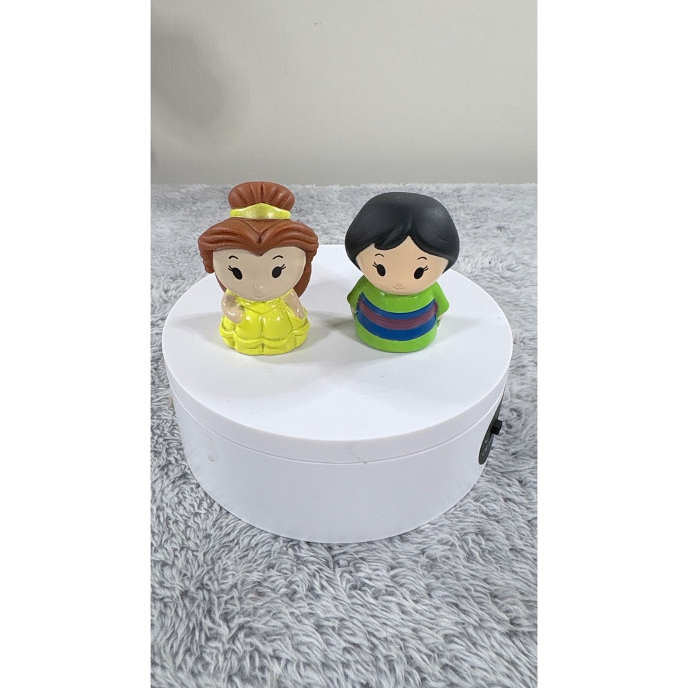 Disney Princess Belle Mulan Finger Puppet Set Ginsey Bath Toys Yellow Green